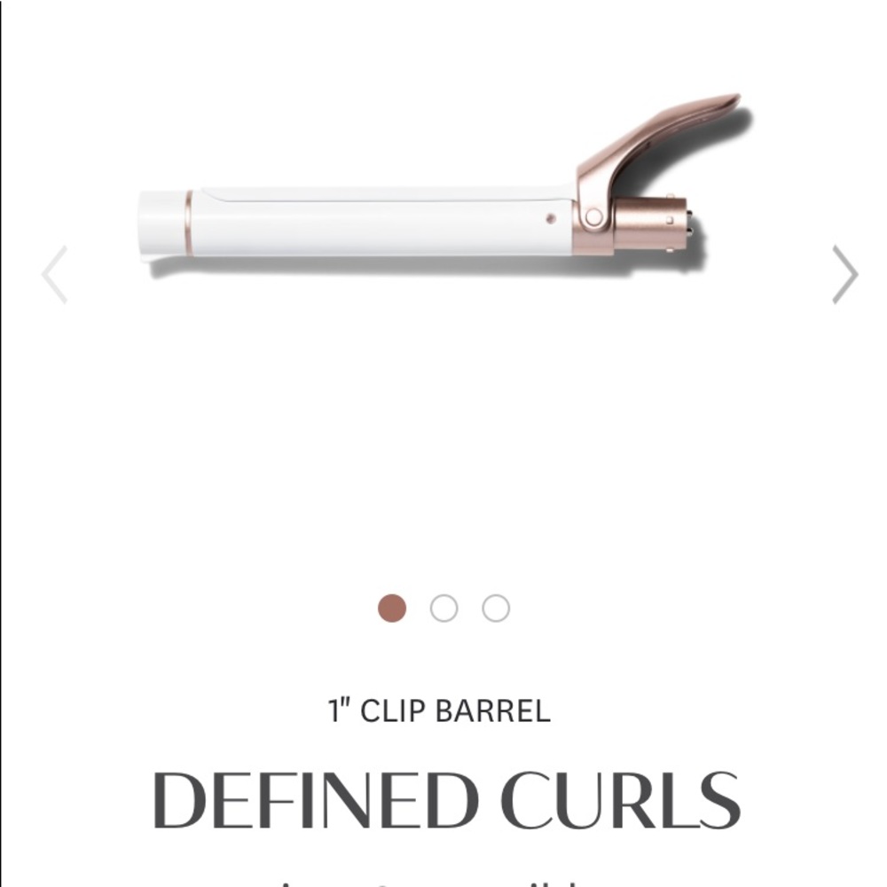 T3 1 inch clip barrel curling iron - in box